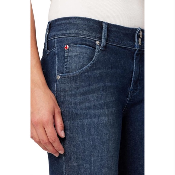 HUDSON Collin Midrise Bootcut Ankle Cropped Alexa Dark Wash Stretch Jeans - Picture 4 of 15